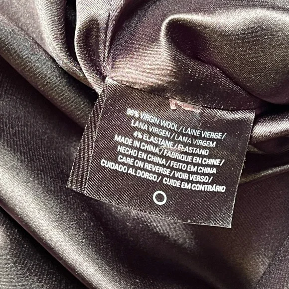 Elie Tahari Sleeveless Wool Dress Blazer Asymmetrical Ruffle Neckline size 2 - Picture 5 of 11